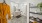 a bathroom with a shower and toilet